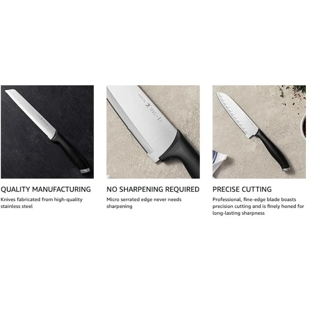 HENCKELS International Silvercap 6-Piece Starter Knife Set MICRO Serrated Edge